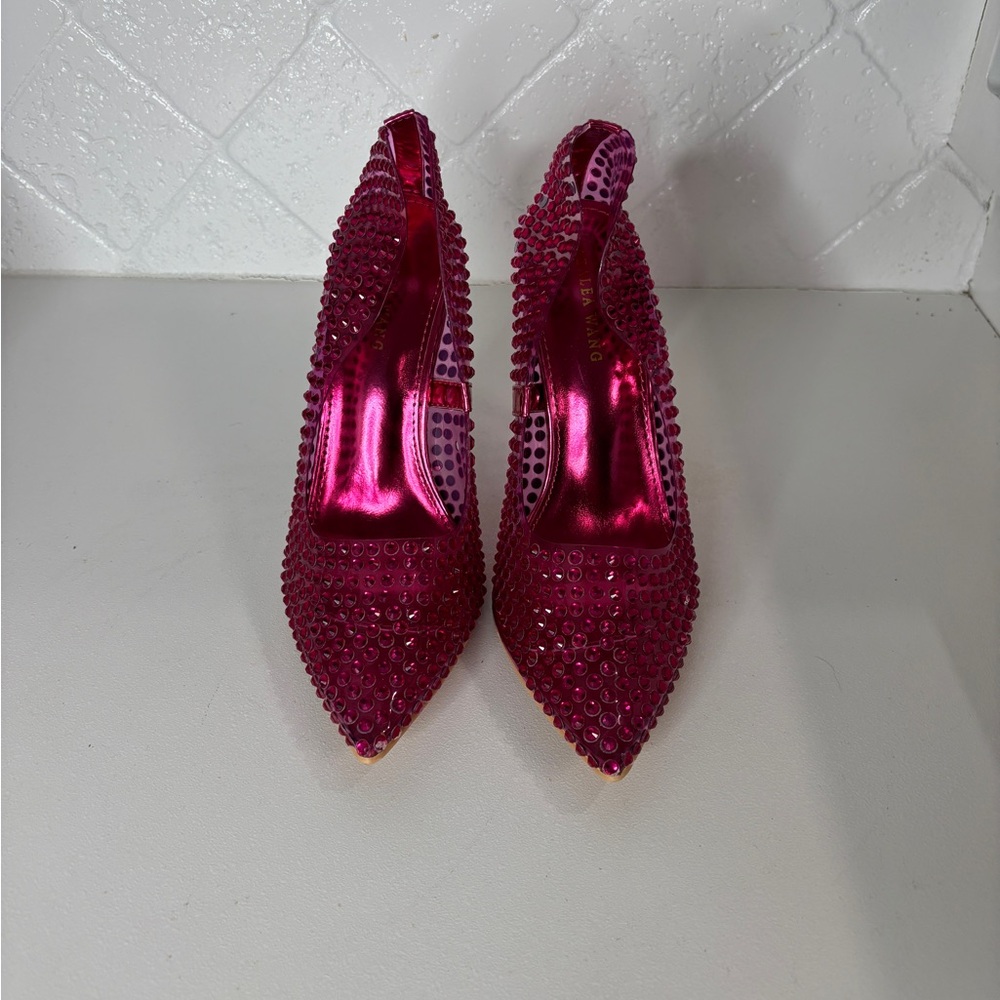Chic Fuchsia Studded Women's Heels